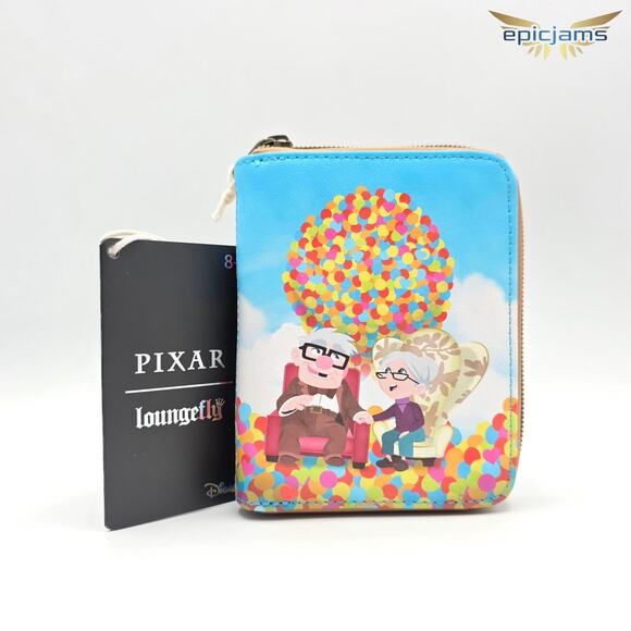 Loungefly Disney Pixar Up Carl & Ellie Balloons Mini Zipper Wallet - Picture 3 of 3